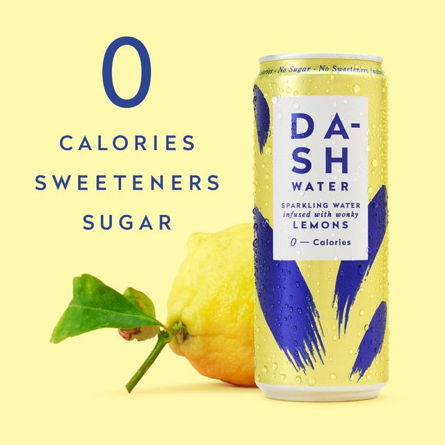 DASH Lemon Infused Sparkling Water   4 x 330ml GOODS M&S   