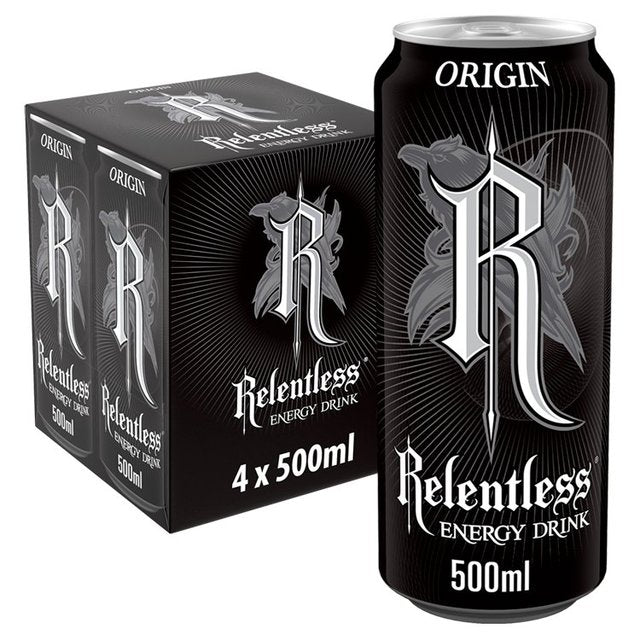 Relentless Origin Energy Drink   4 x 500ml