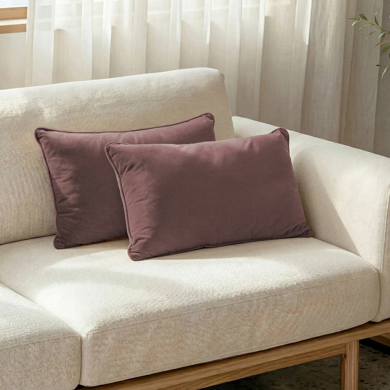 Sutton Place Collection Velvet Cushion 2 Pack - 35 x 55 cm