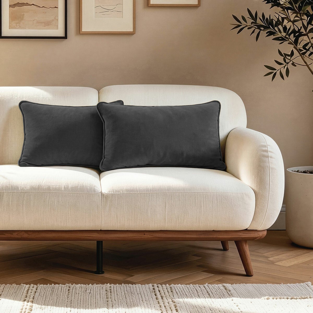 Sutton Place velvet cushion 2 pack 35x55 cm (British brand)
