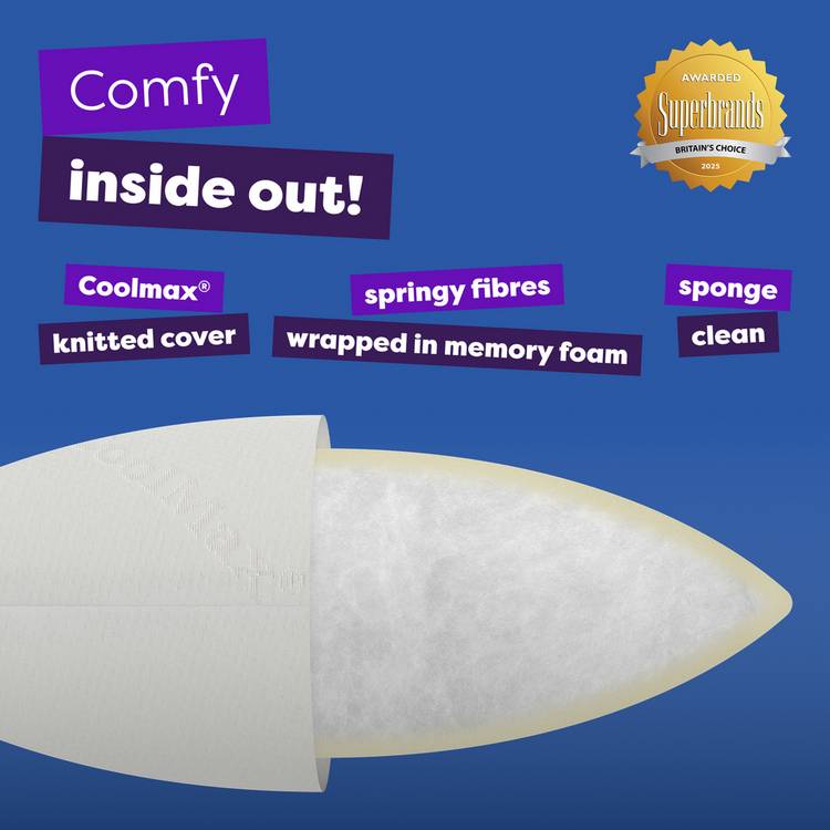 Slumberdown Cool Max memory pillow L74x48cm (British brand)