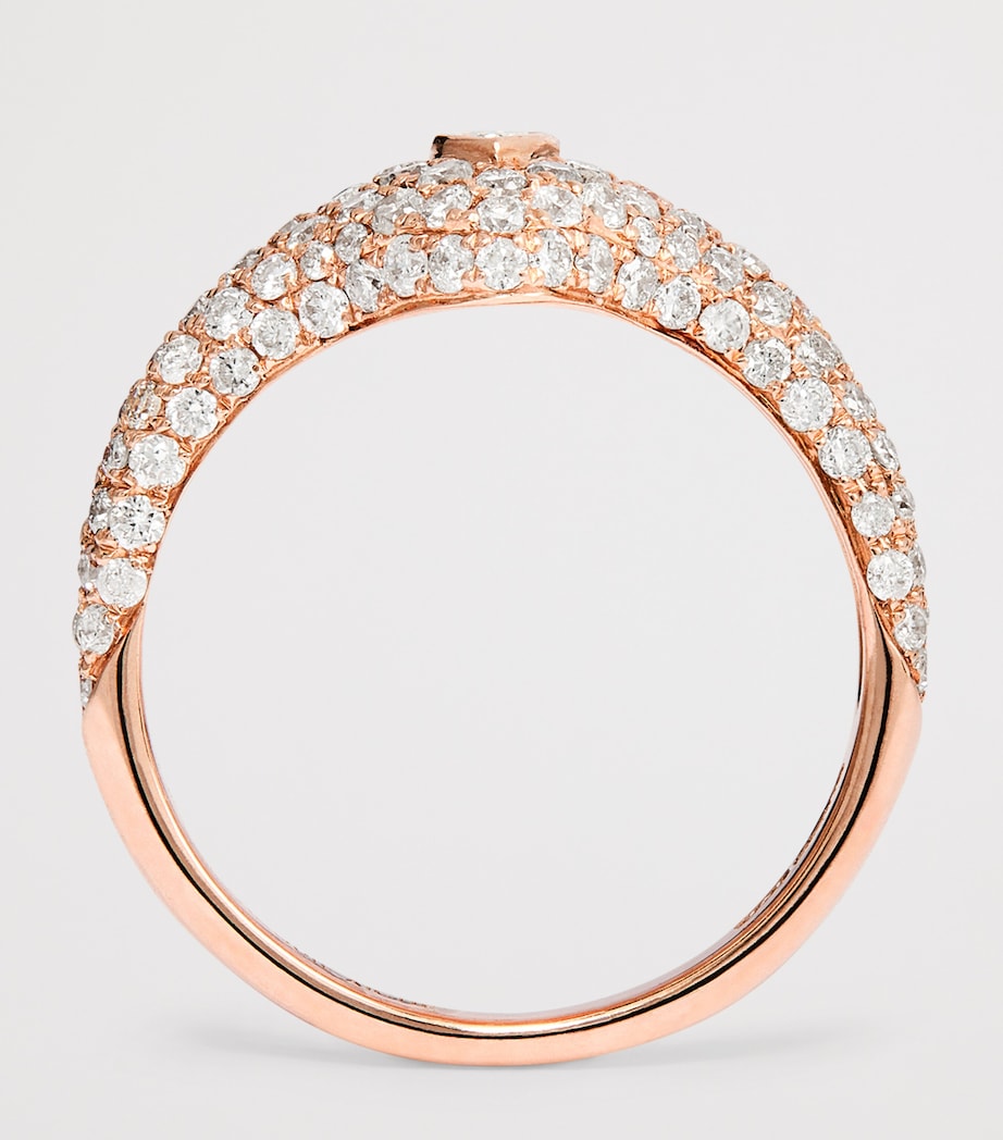 Jacquie Aiche rose gold diamond teardrop signet ring, imported from the UK