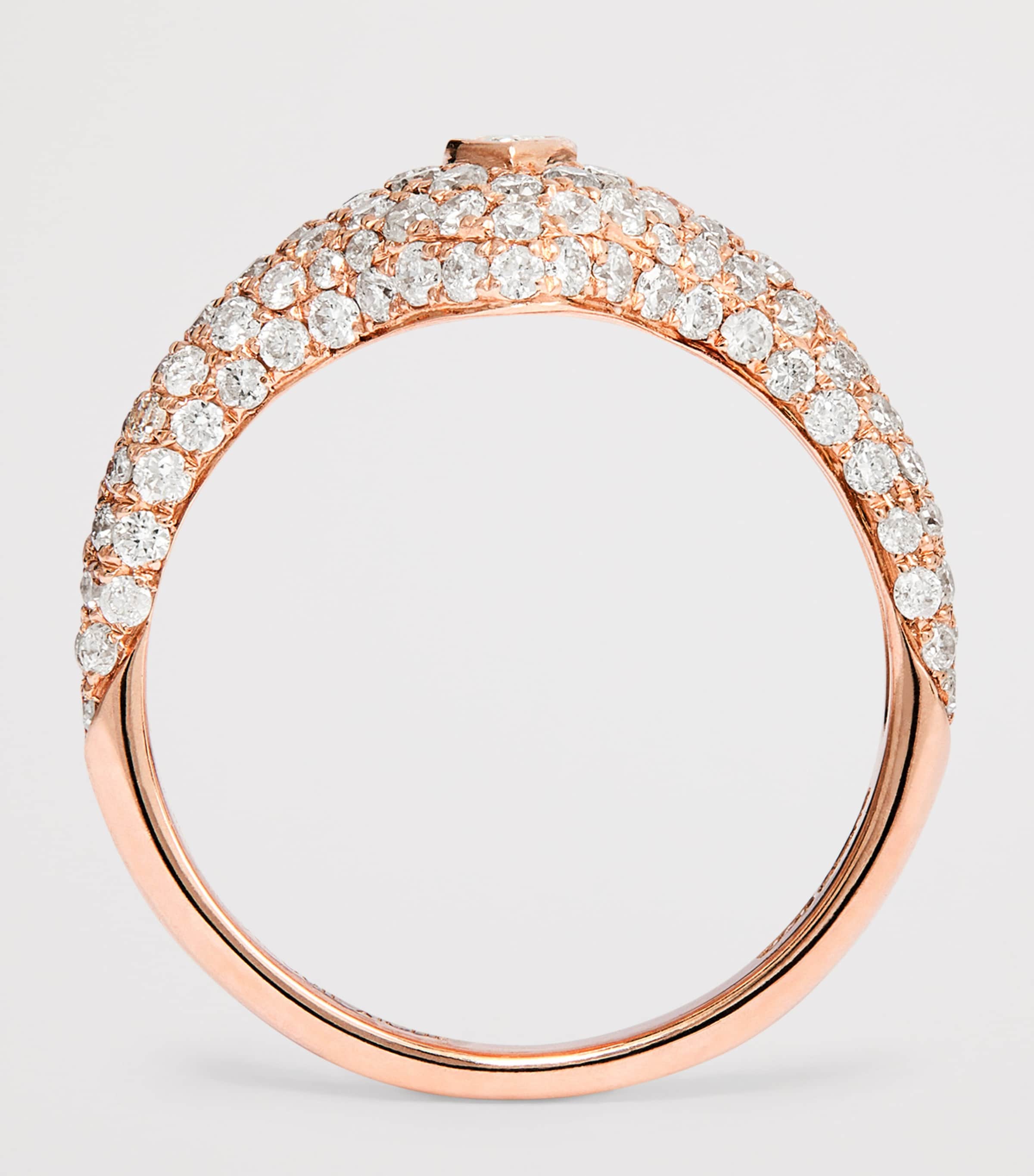 Jacquie Aiche rose gold diamond teardrop signet ring, imported from the UK