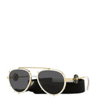 Versace pilot sunglasses polished metal tinted lenses, UK version