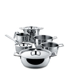 Alessi set of 9 steel pans and lids - British product