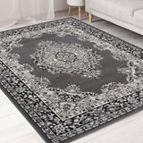 Homemaker Bukhura Traditional Grey  Rug - 200x290cm