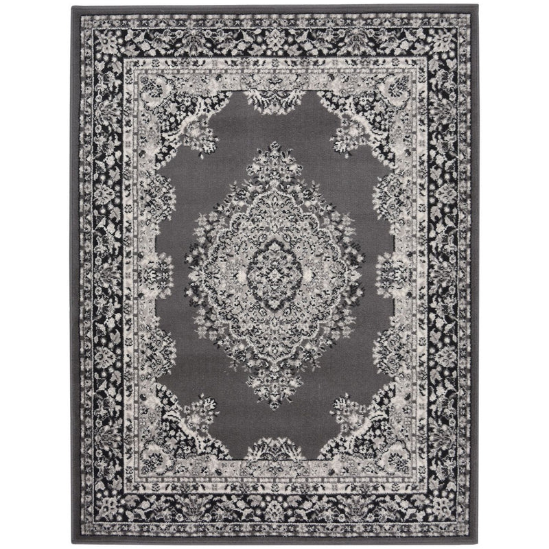 Homemaker Bukhura Traditional Grey  Rug - 200x290cm