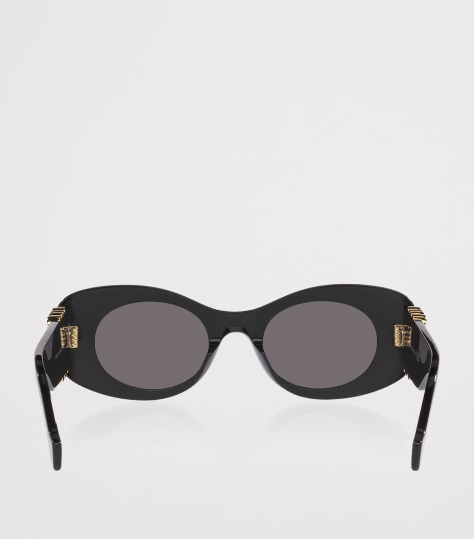 Loewe ovale, abgeschrägte Sonnenbrille aus Acetat mit Anagramm, UK-Version