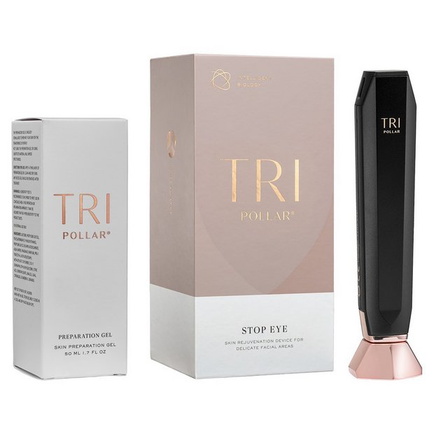 TriPollar StopEye rejuvenation device in black, imported from the UK