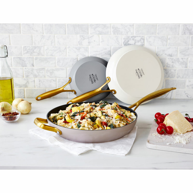 GreenPan 3 piece ceramic frying pan set, UK version