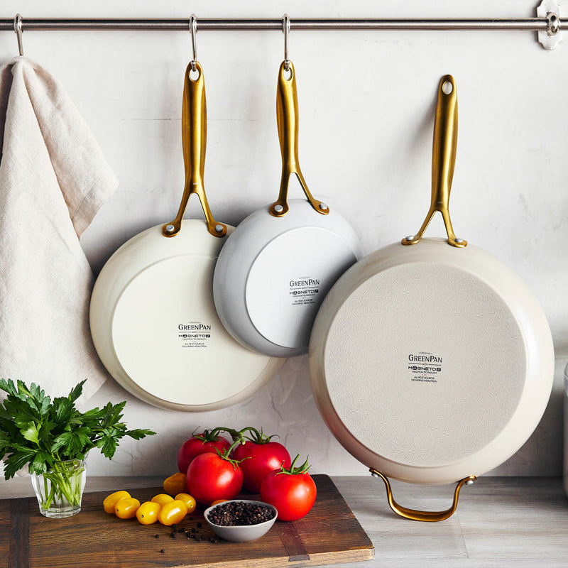 GreenPan 3 piece ceramic frying pan set, UK version