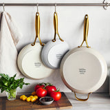 GreenPan 3 piece ceramic frying pan set, UK version