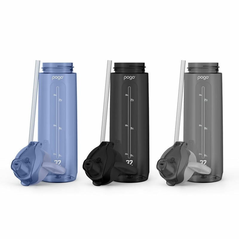 Pogo water bottles 909ml 3-pack, imported from the UK
