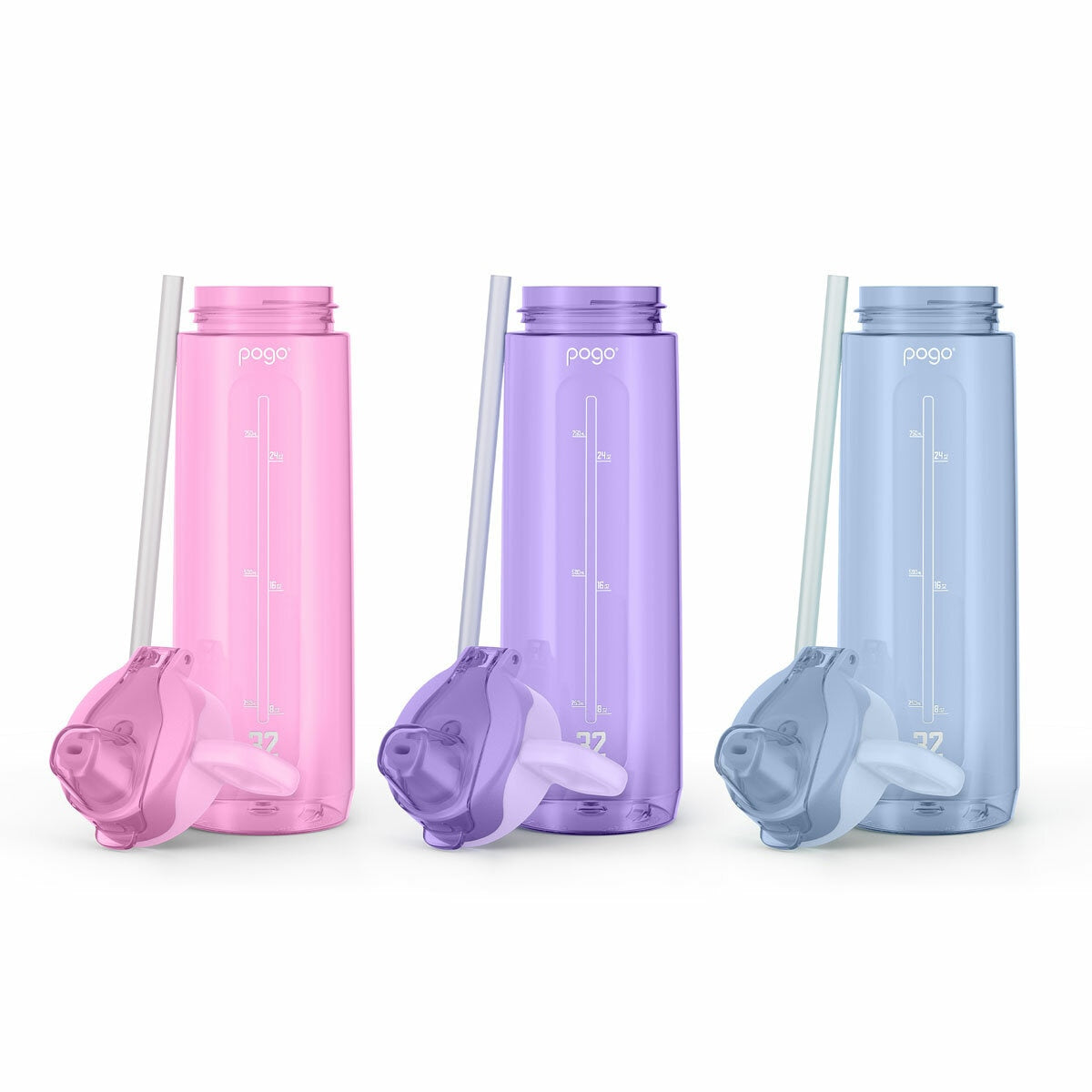 Pogo water bottles 909ml 3-pack, imported from the UK