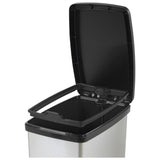 Moda 40L slim pedal bin in silver - British product
