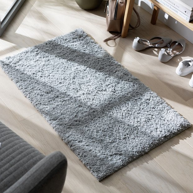 Habitat shimmer grey cut pile rug 80x150cm (British brand)