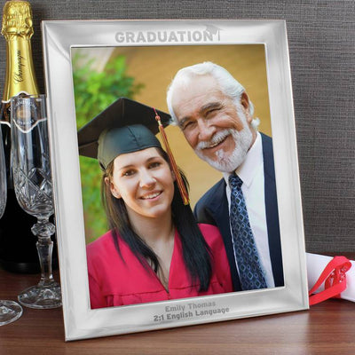 Argos Personalised Message Graduation Photo Frame Silver 21x25cm- Buy online at McGrocer