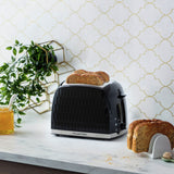 Russell Hobbs Honeycomb 2 slice toaster black, UK version
