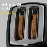 Russell Hobbs Honeycomb 2 slice toaster black, UK version