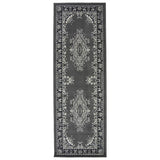 Homemaker traditional grey cut pile runner rug 67x200cm, imported from the UK