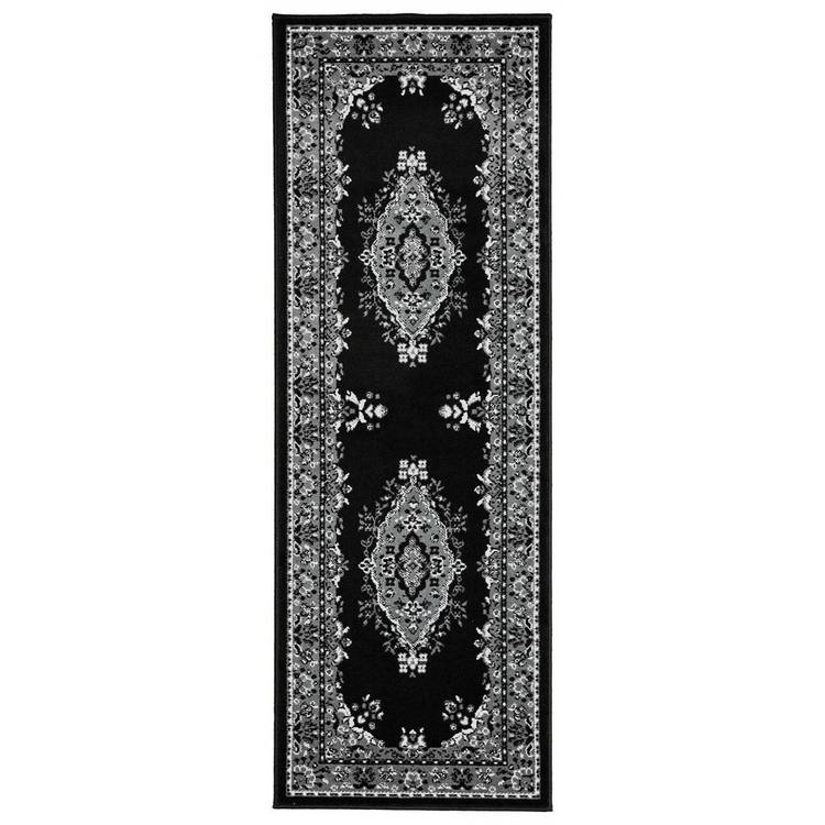Homemaker traditional black cut pile runner 67x200cm, UK version