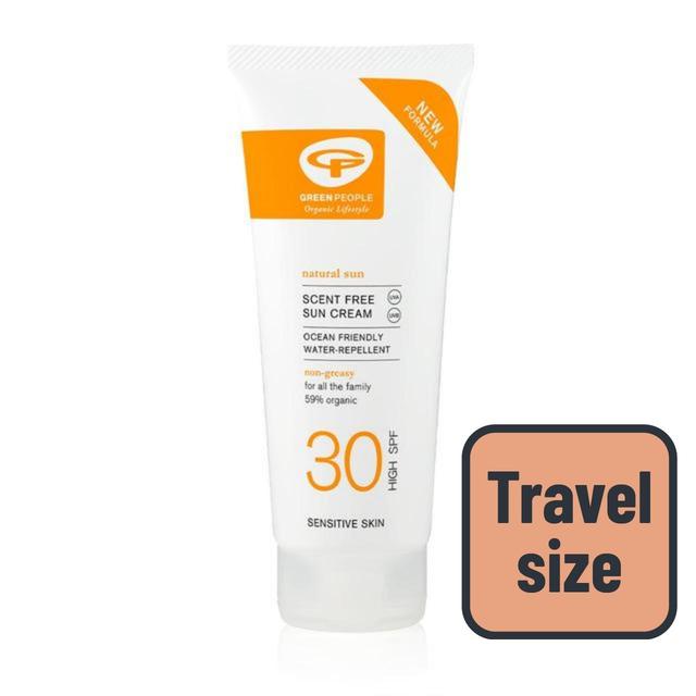 Green People SPF 30 Sun Cream Scent Free Travel Size   100ml GOODS M&S   