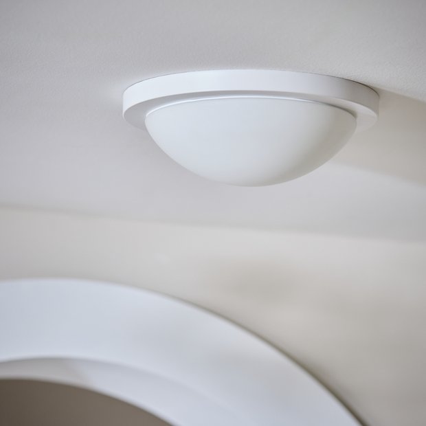 Argos Home bathroom ceiling light white 28cm, UK version