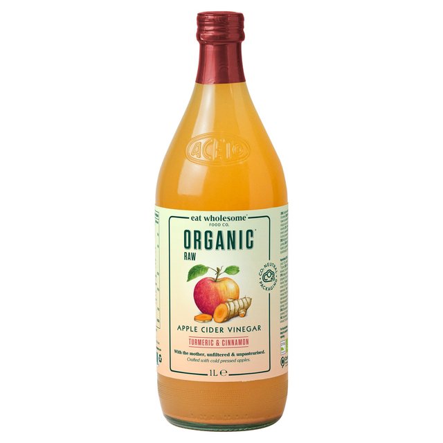 Eat Wholesome Organic Turmeric & Cinnamon Raw Apple Cider Vinegar   1L GOODS M&S   