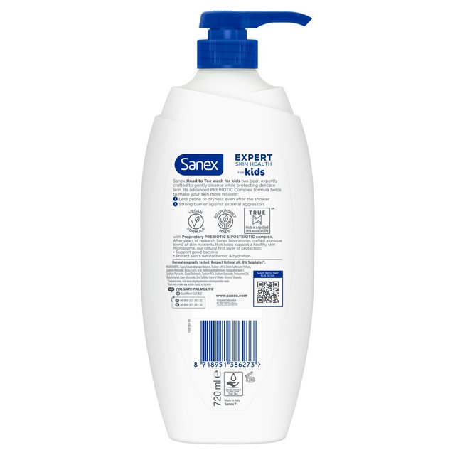 Sanex BiomeProtect Kids Head to Toe Wash    720ml GOODS M&S   