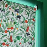 Habitat blackout roller blind green jungle design 90cm (British brand)