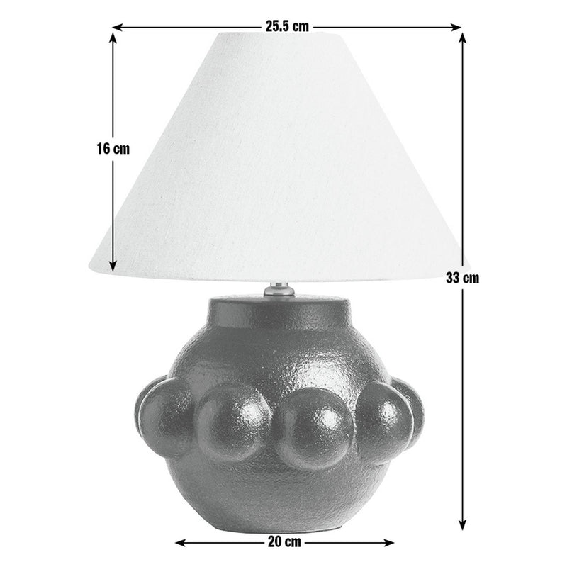 Habitat Eva Bobble ceramic mini table lamp black, British brand