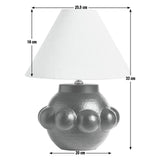 Habitat Eva Bobble ceramic mini table lamp black, British brand
