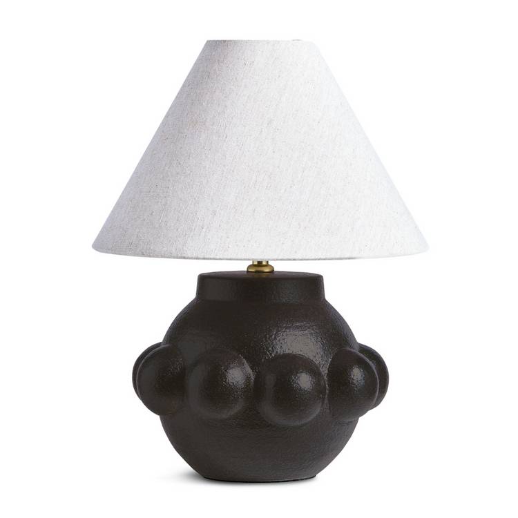 Habitat Eva Bobble ceramic mini table lamp black, British brand