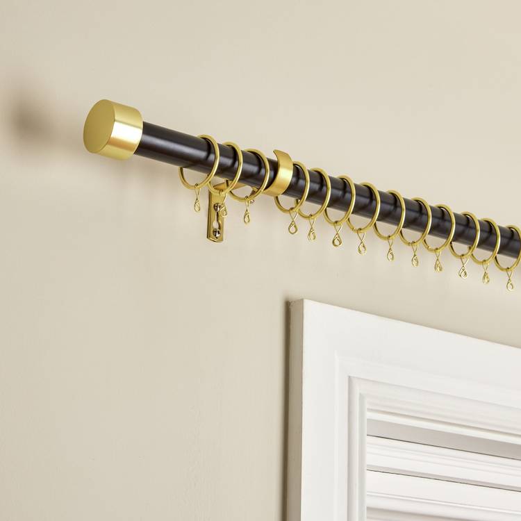 Argos Home black extendable curtain pole 110-300cm (British brand)