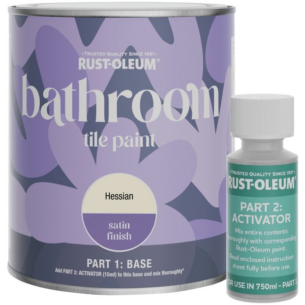 Rust-Oleum bathroom tile paint beige satin 750ml (British brand)