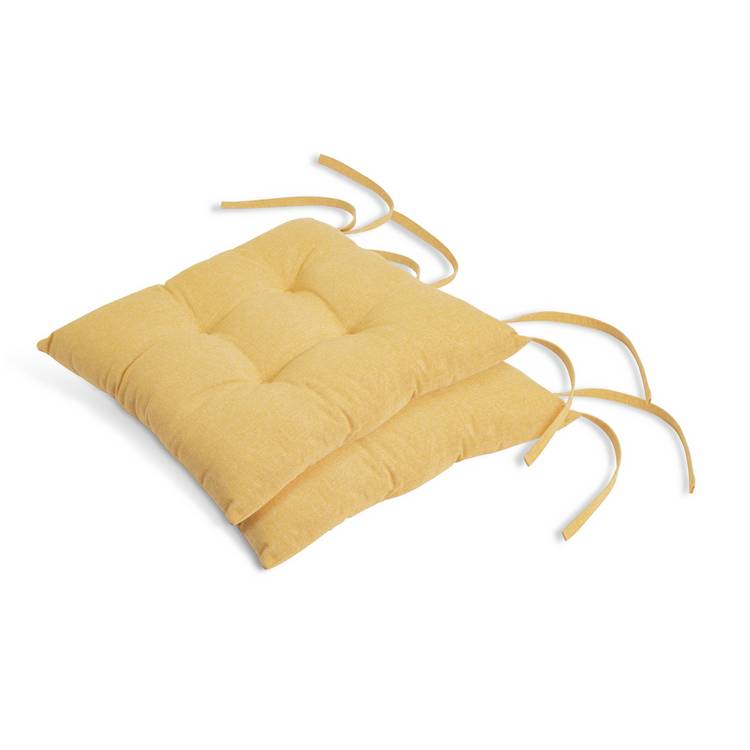 Habitat chambray seat cushions mustard pack of 2, UK version