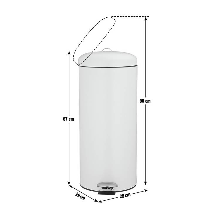 Habitat pedal bin matte cream 30 litre, UK version