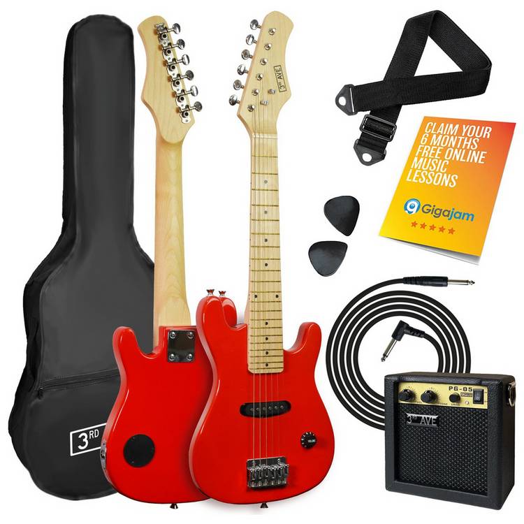 3rd Avenue 1/4 size kids guitar pack red, imported from the UK