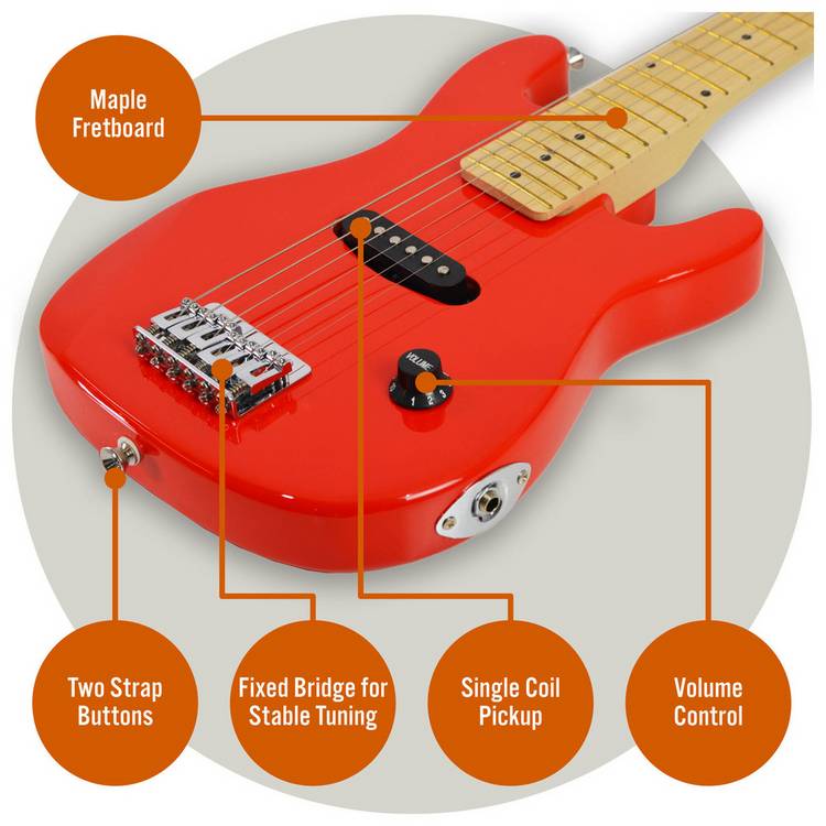 3rd Avenue 1/4 size kids guitar pack red, imported from the UK