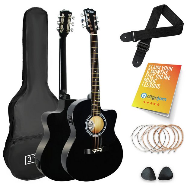 3rd Avenue guitar pack black full size, UK version