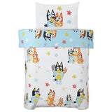Bluey Celebrate toddler bedding set blue and white - British product