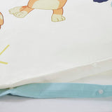Bluey Celebrate toddler bedding set blue and white - British product