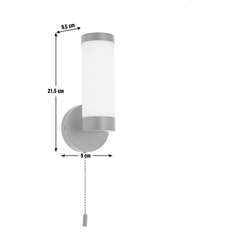 Argos Home Aspley opal glass bathroom wall light black (British brand)
