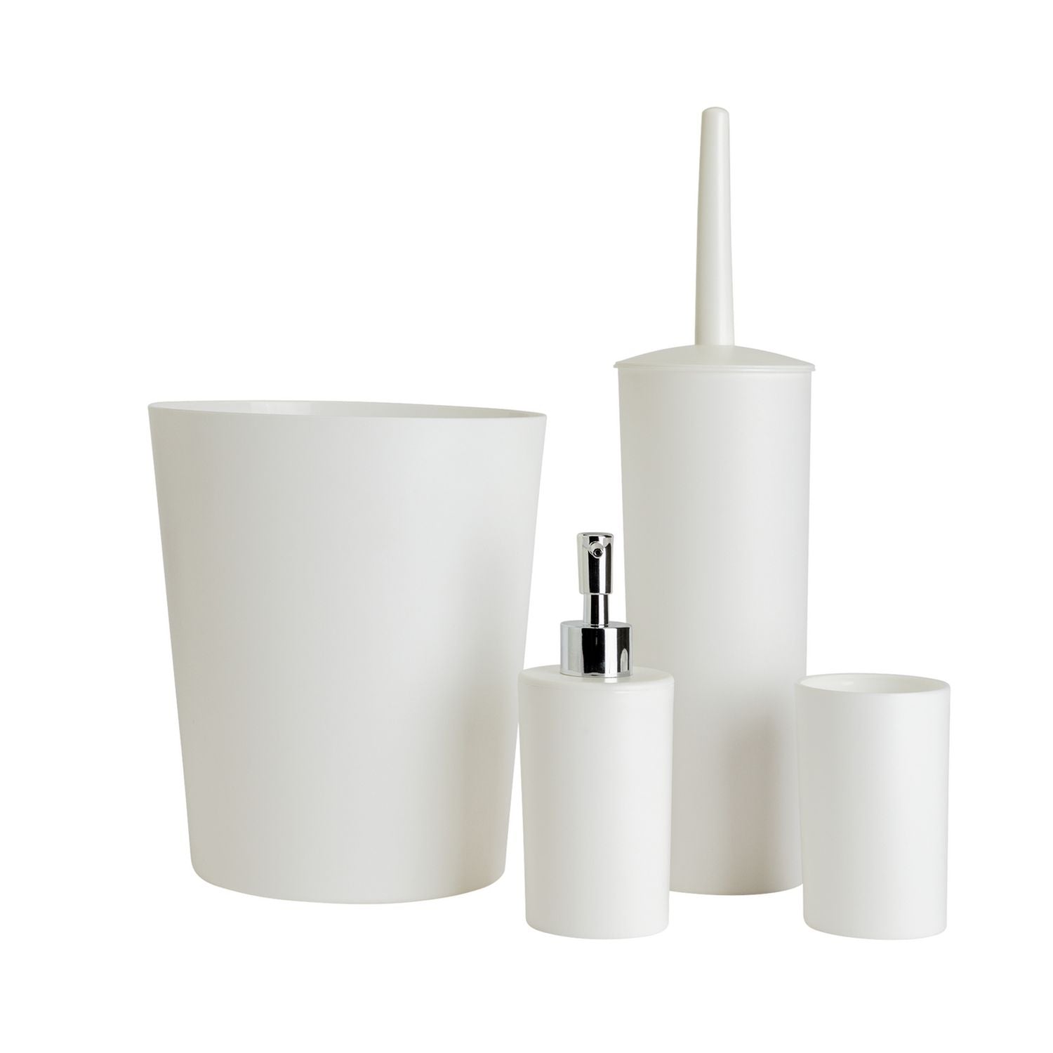 Home Essentials 4 piece bathroom set white (British brand)