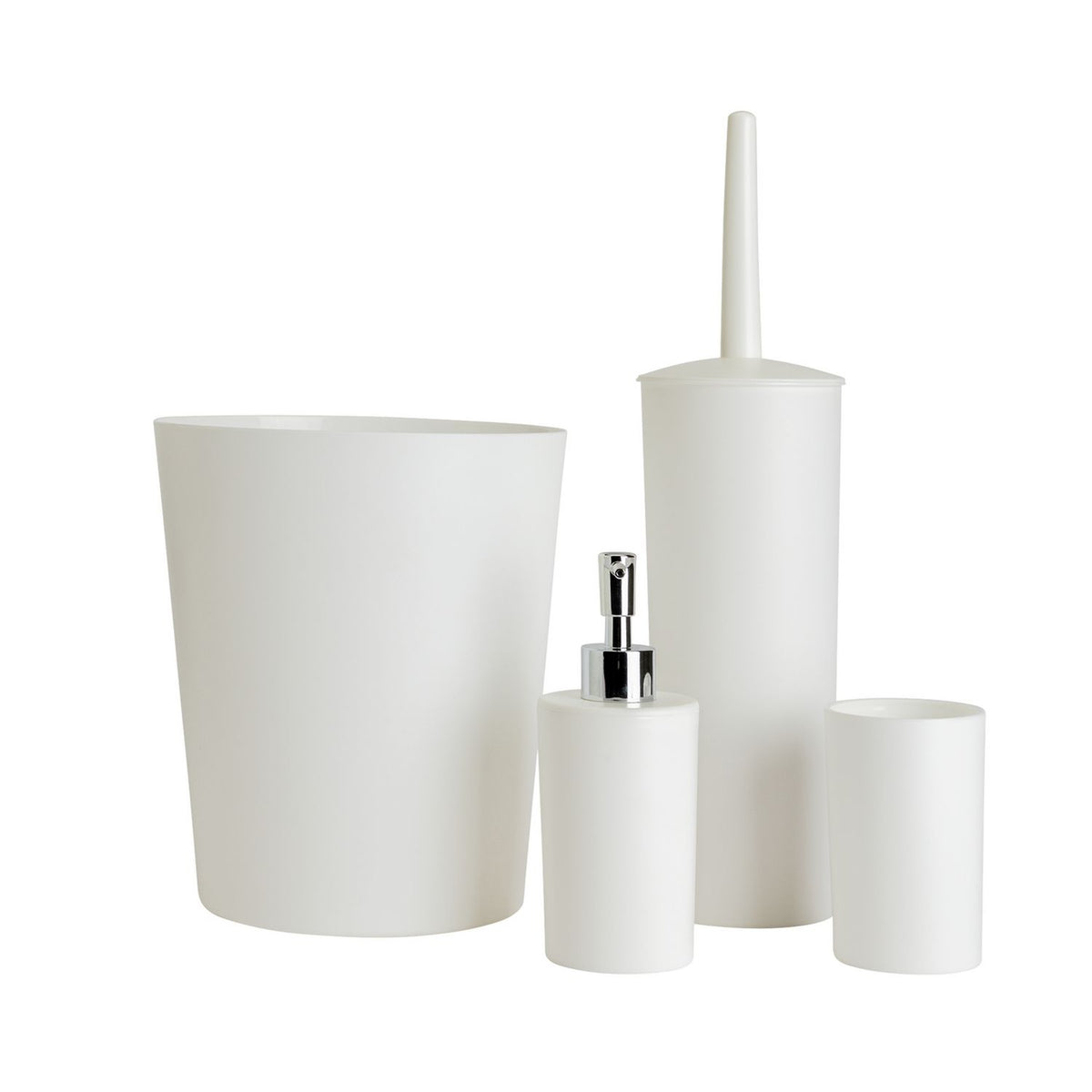 Home Essentials 4 piece bathroom set white (British brand)