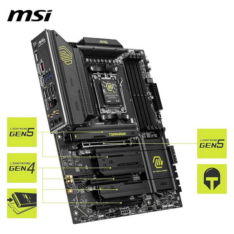 MSI MAG X870 Tomahawk Wi-Fi motherboard, imported from the UK