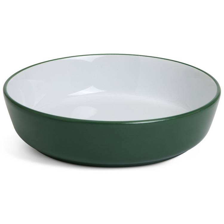 Habitat stoneware pasta bowls two tone green and white set of 4 - British product