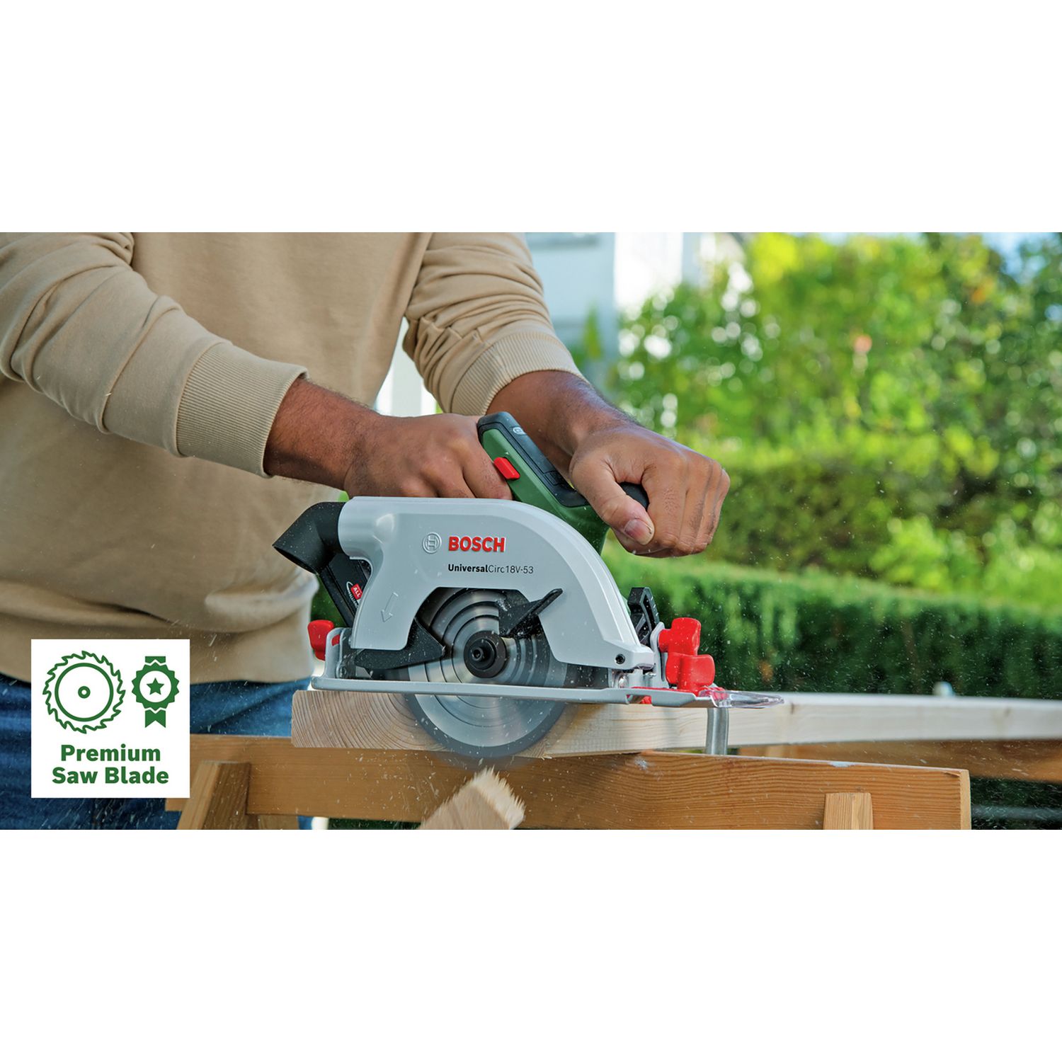 Bosch UniversalCirc 18V-53 cordless circular saw (British brand)