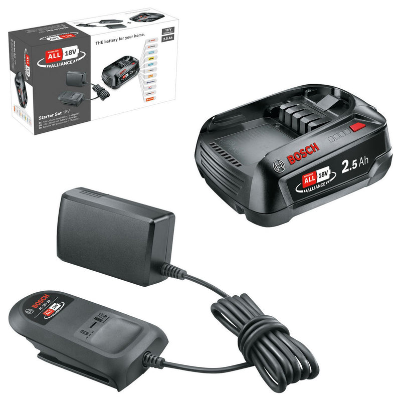 Bosch starter set 18V battery and charger 2.5Ah - British product