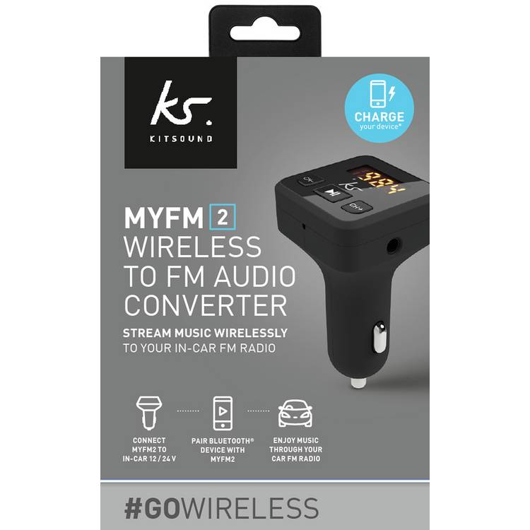 Kitsound MYFM2 wireless to FM audio converter, UK version